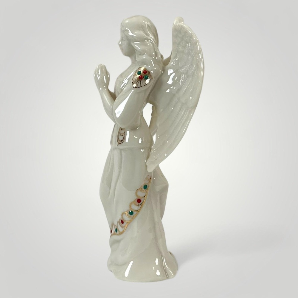 Lenox Angel Figurine China Jewel Collection Holiday Gold Accents Made in USA - Picture 5 of 9